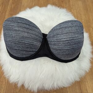 PINK Victoria's Secret Wear Everywhere Push Up Strapless Gray